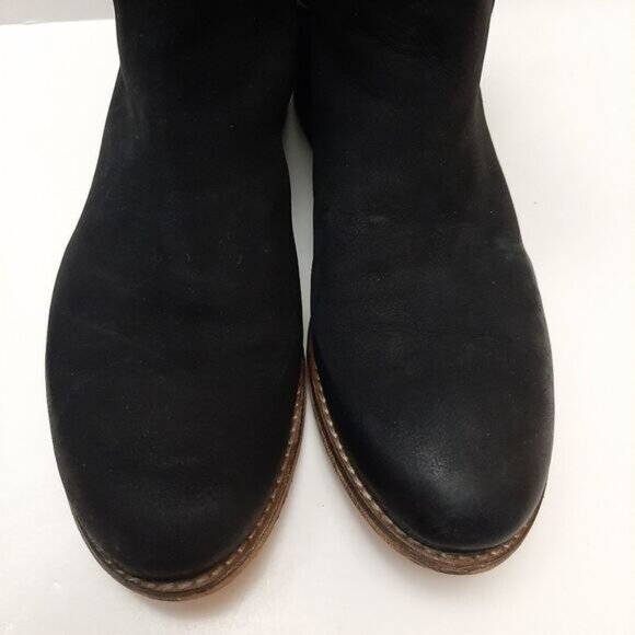 REBELS Mixed Media Short Boots Soft Genuine Leather Modern Black Sz 6 M - Picture 6 of 16